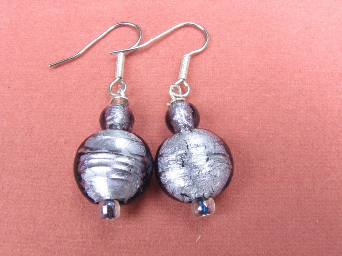 Simply Purple Handmade Glass Earrings