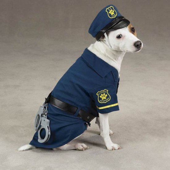 X-LARGE K-9 Cop Dog Halloween Costume Pet Police Officer