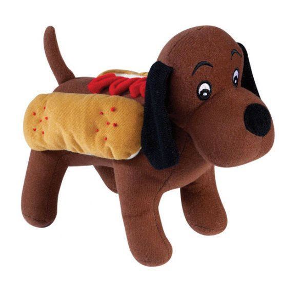 Zanies Halloween Costume Style Dog Squeaky Toys Hot Diggity Dog