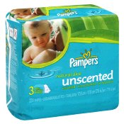 Pampers Natural Aloe Wipes Refills, Unscented 231 Ct