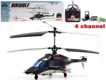 4 Channel Remote Control Airwolf Helicopter RC