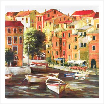 European Canal Canvas Print