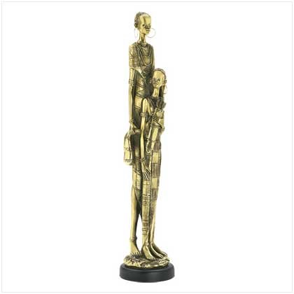 Masai Mother and Daughter Statue