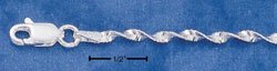 Sterling Silver Twisted Magic Anklet