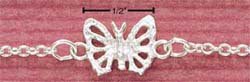 Sterling Silver Butterfly Anklet