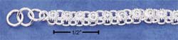 Sterling Silver Flower Link Anklet