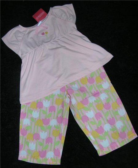 Gymboree Tip Toe Tulip Summer Pink Pj's Sz 4 NWT FREE SHIPPING!!