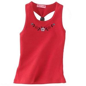Candie's Racerback Embroidered tank top Sz L Girl Sz 7/8 NWT FREE SHIPPING!!