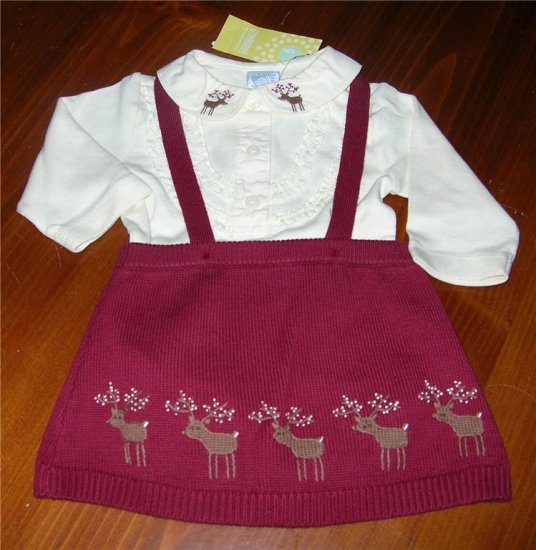 Gymboree Reindeer 2pc Outfit Sz 3-6 Mo NWT FREE SHIPPING!!!