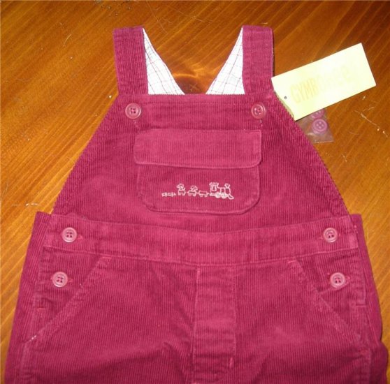 Gymboree Choo Choo Trail Red Overalls Sz 3-6 Mo NWT FREE SHIPPING!!