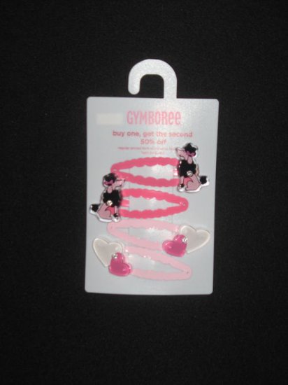 Gymboree Tres Chic Hair Clips Poodle Hearts NWT FREE SHIPPING!!!
