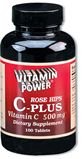Rose Hips Vitamin C Plus 500 mg Tablets 250 Count