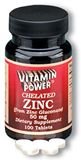 Chelated Zinc 50 mg Tablets 100 Count