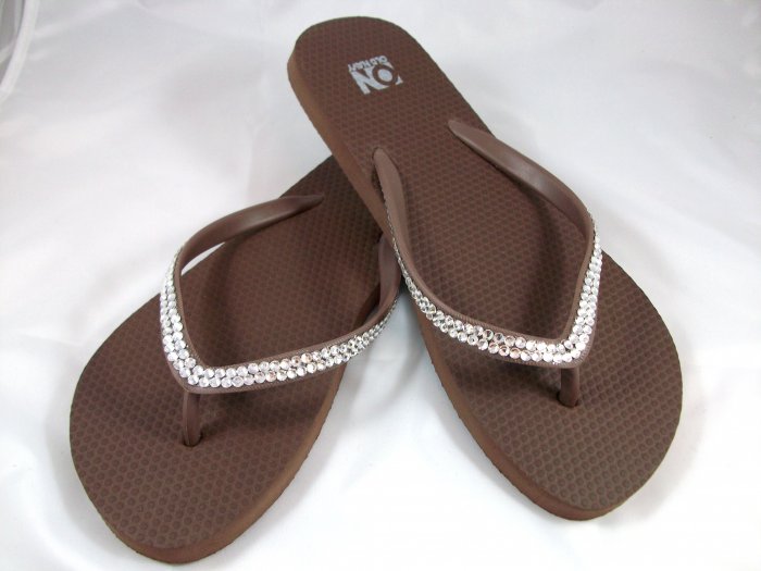 Women's Brown Flip Flops - Size 7
