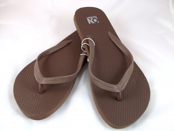 Women's Brown Flip Flops - Size 8