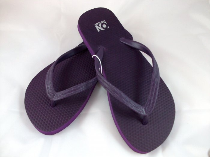 Women's Deep Purple Flip Flops - Size 6