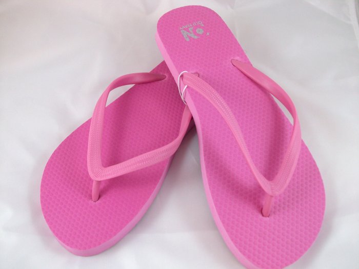 Women's Pink Flip Flops - Size 7