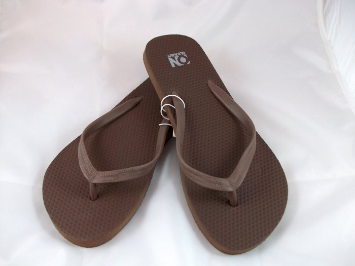 Women's Brown Flip Flops - Size 7