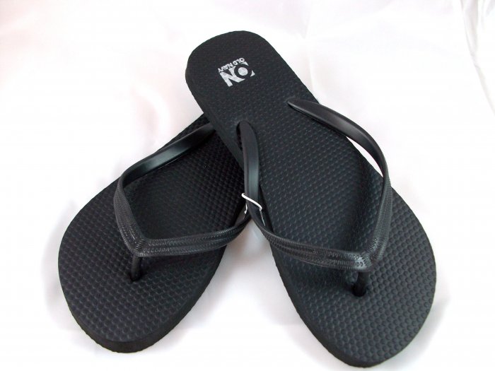 Women's Black Flip Flops - Size 9