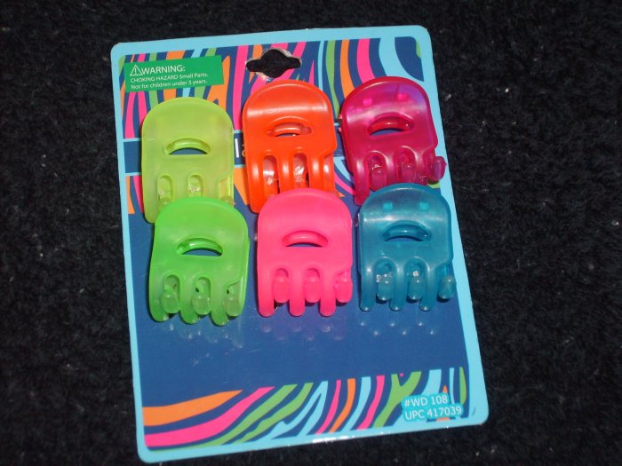 Neon colored Small hair clips