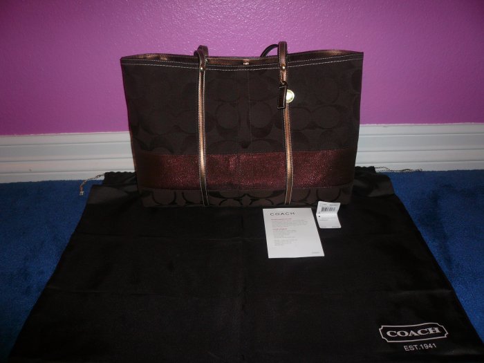 ***Authentic Bronze/Brown Coach Purse NEW!***
