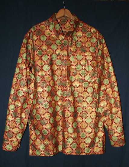 men's casual long-sleeve button-down shirt: medallions