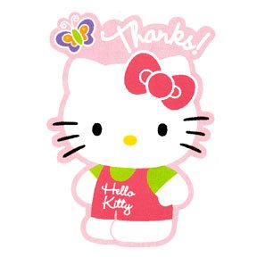 HELLO KITTY THANK YOU NOTE