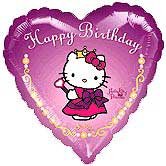 HELLO KITTY PRINCESS HEART 18IN. MYLAR B