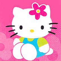 HELLO KITTY FLOWER FUN BEVERAGE NAPKIN