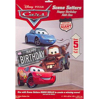 CARS HAPPY BIRTHDAY SCENE SETTER ADD ON