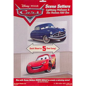 CARS MCQUEEN & DOC HUDSON SCENE SETTER