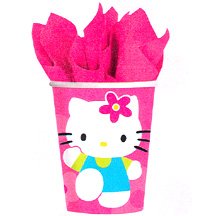 HELLO KITTY FLOWER FUN HOT/COLD CUP(9OZ)
