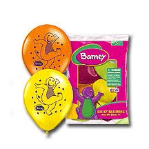BARNEY LATEX BALLOONS (6CT)
