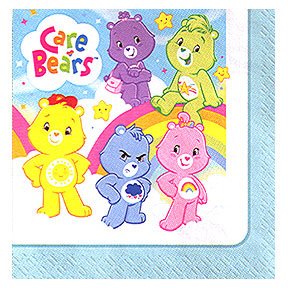 CARE BEARS HAPPY DAY BEVERAGE NAPKIN