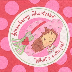 STRAWBERRY SHORTCAKE BEVERAGE NAPKIN