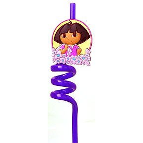 DORA EXPLORER SOUVENIR CURLY STRAW