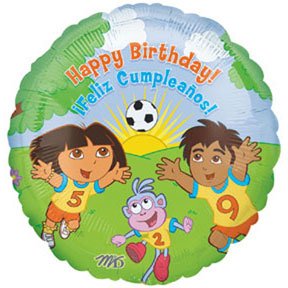DORA HAPPY BIRTHDAY MYLAR BALLOON