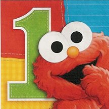 SESAME 1ST BDAY BEVERAGE NAPKIN