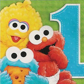 SESAME 1ST BDAY LUNCHEON NAPKIN