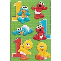 SESAME 1ST BDAY STICKERS