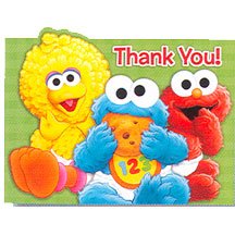 SESAME 1ST BDAY THANK YOU