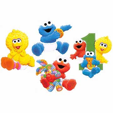 SESAME 1ST BDAY WALL DECORATION