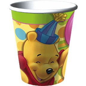 POOH'S FIRST BDAY HOT/COLD CUP (9OZ.)