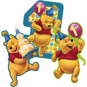 POOH'S FIRST BDAY WALL DECORATION