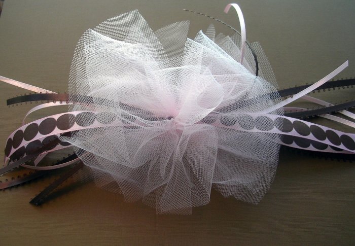Dance Ballet Pink Brown Chocolate Dot Hair Bow Great For Recital