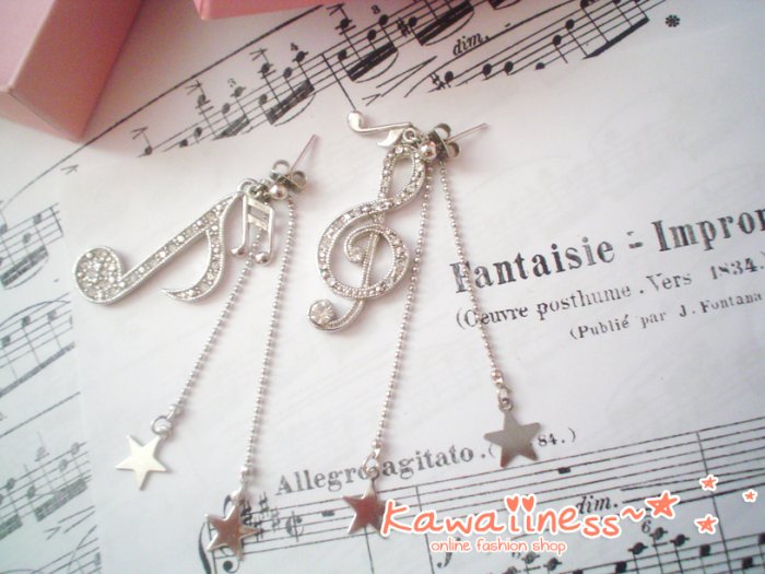E0006 - Starry notes Earrings