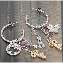 E0048 - Heart & Key Earrings