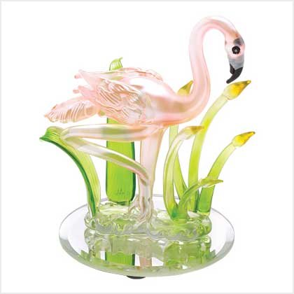 Art Glass Flamingo Figurine