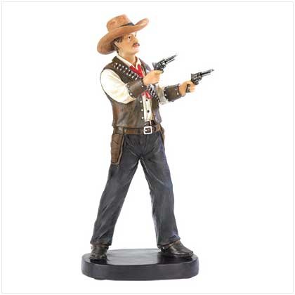Wild West Gun Slinger Statue