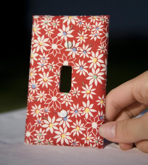 Fabricated Switch Plate (Fifties Flowers)